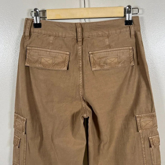 Madewell Low Slung Straight Cargo Pants Size 24 Brown Garment Dyed Slouchy - Picture 9 of 9